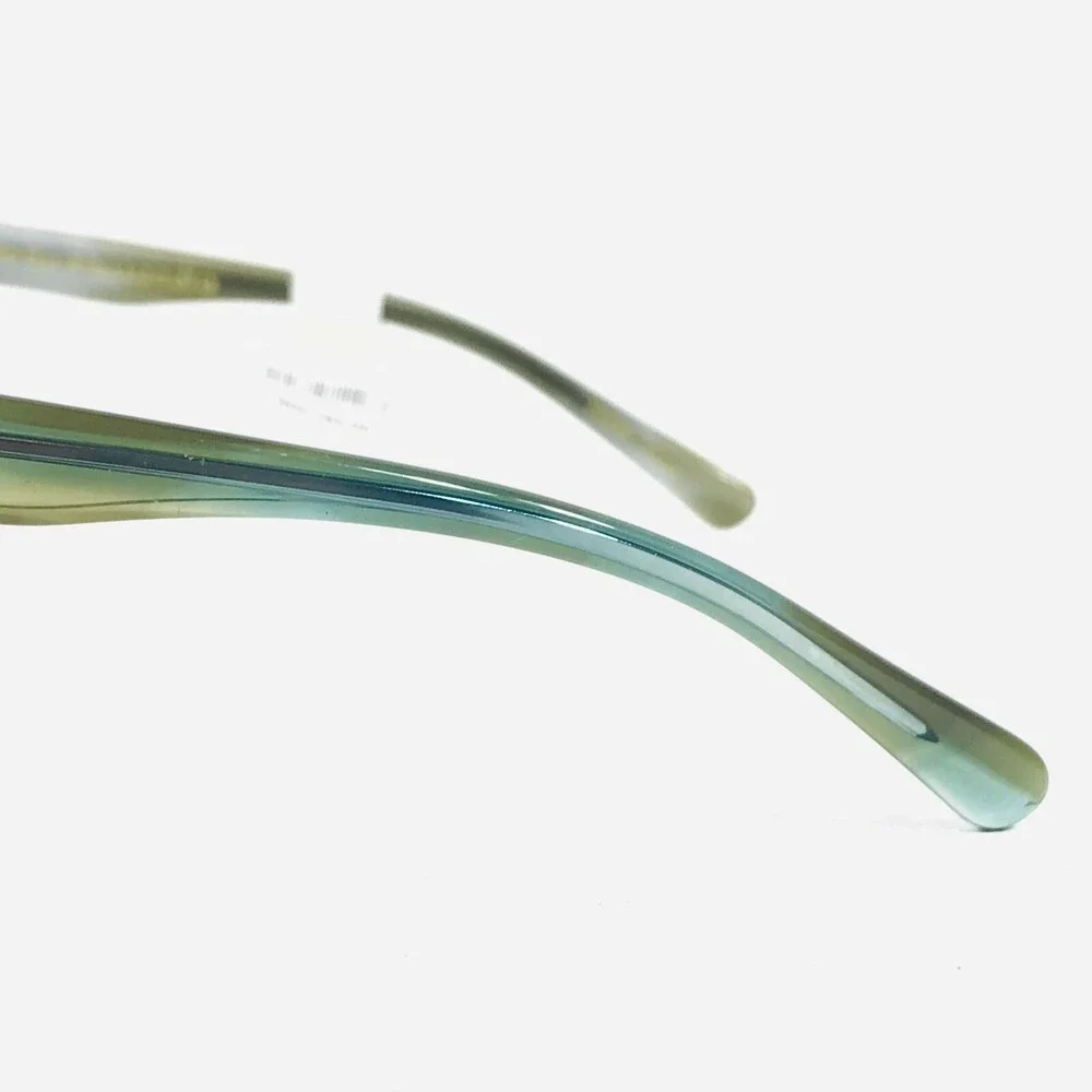 Ale by Alessandra Eyeglasses Frames 617-3 Clear Blue Green Round 51-18-135
